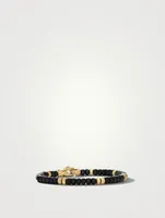 Hex Bead Bracelet With Black Onyx And 18k Yellow Gold