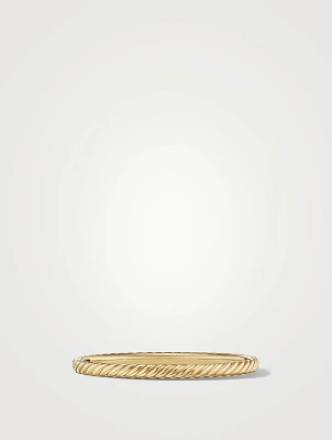 Sculpted Cable Bangle Bracelet 18k Yellow Gold