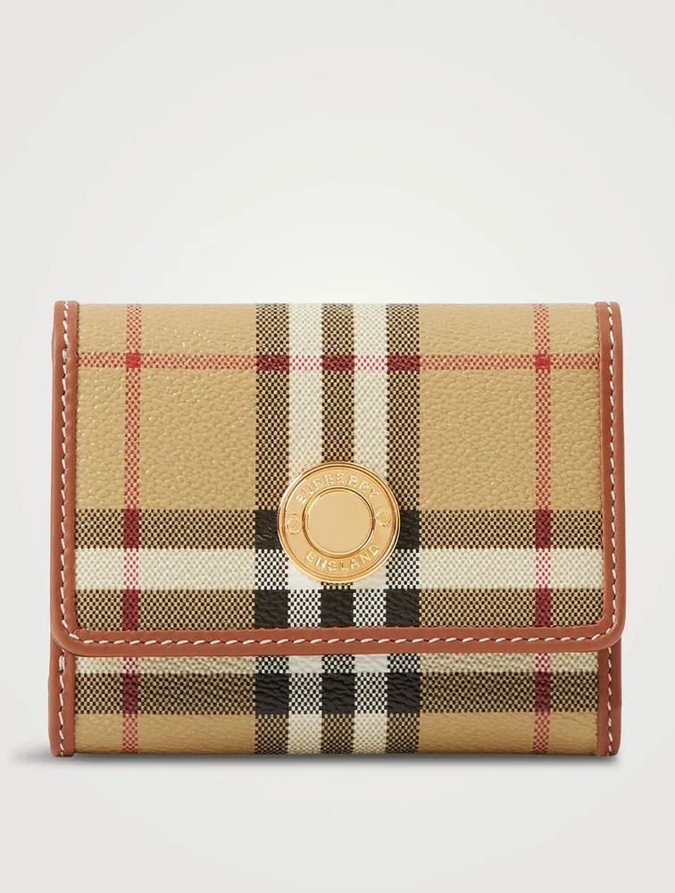 Small Check Folding Wallet