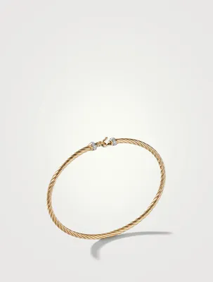 Buckle Bracelet 18k Yellow Gold With Pavé Diamonds