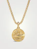 Aries Amulet In 18k Yellow Gold With Diamonds