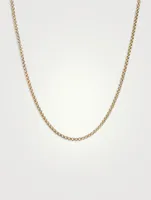 Box Chain Slider Necklace In 18k Yellow Gold, 1.7mm