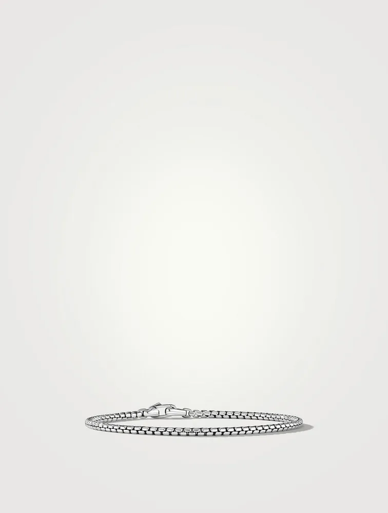 Box Chain Bracelet Sterling Silver, 2.7mm