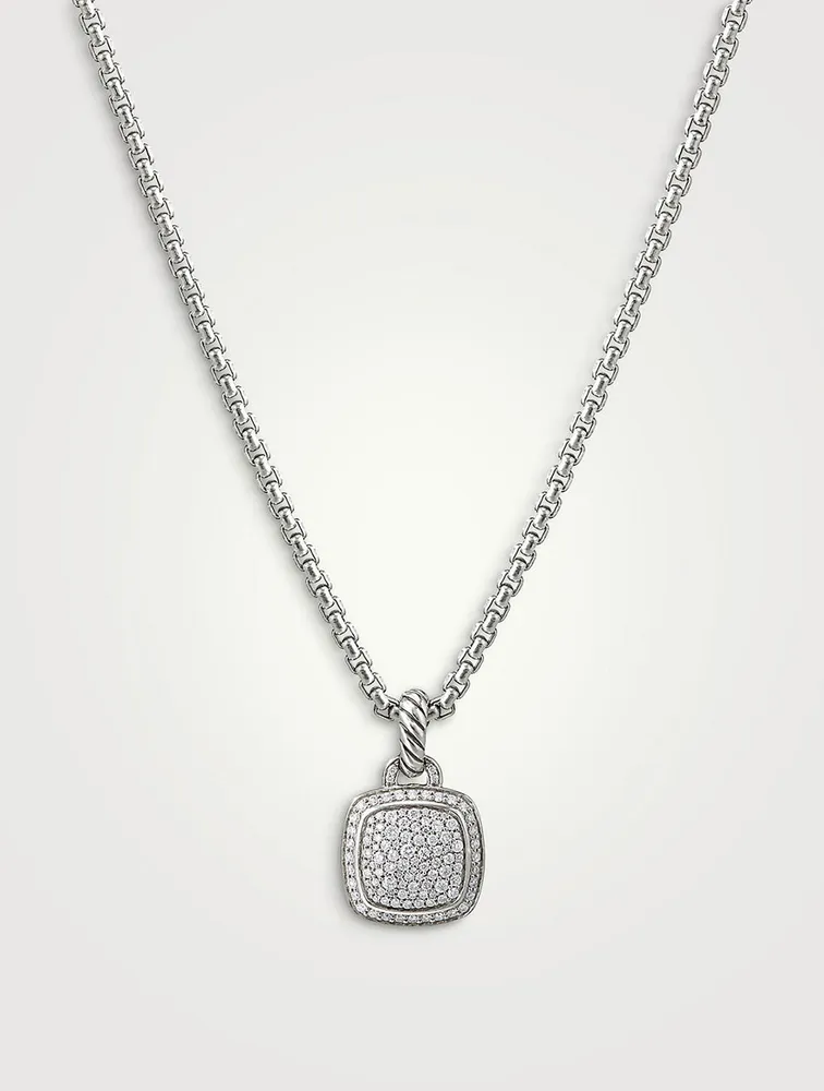 Albion® Pendant In Sterling Silver With Pavé Diamonds