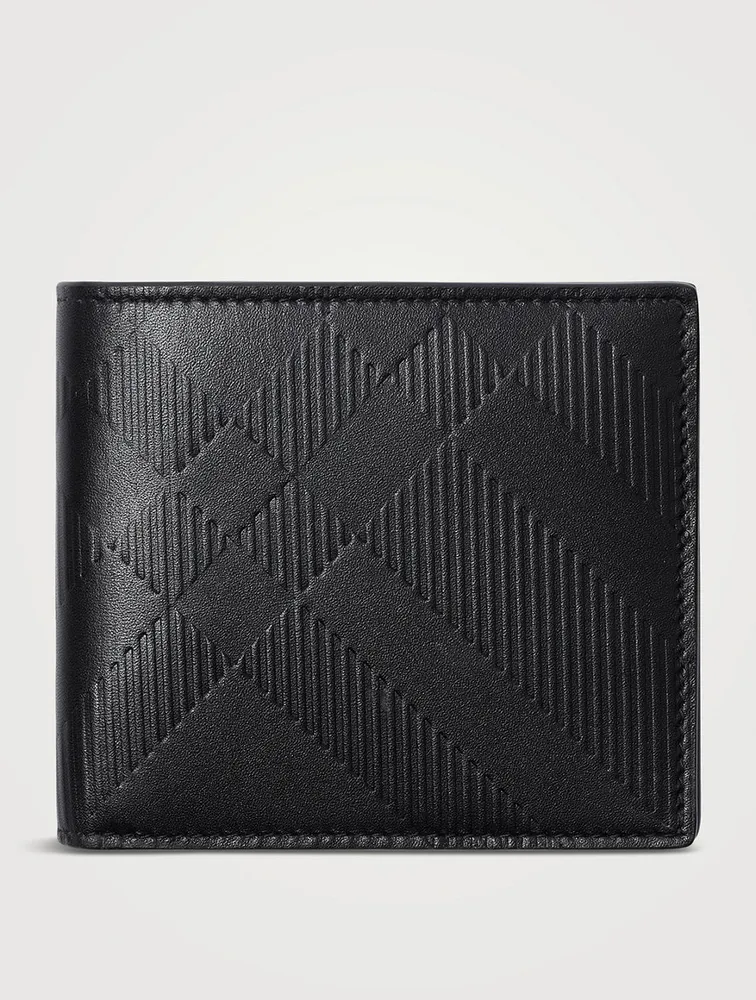 Embossed Check Bifold Wallet