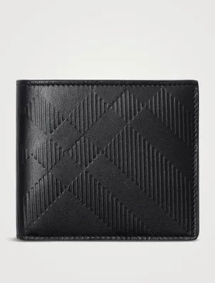Embossed Check Bifold Wallet