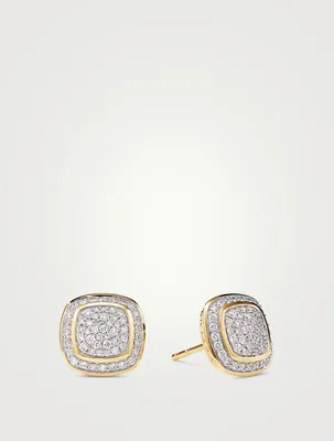 Albion® Stud Earrings In 18k Yellow Gold With Pavé Diamonds