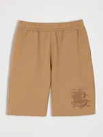 Embroidered Monogram Ekd Cotton Shorts