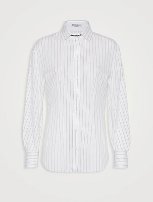 Striped Poplin Shirt