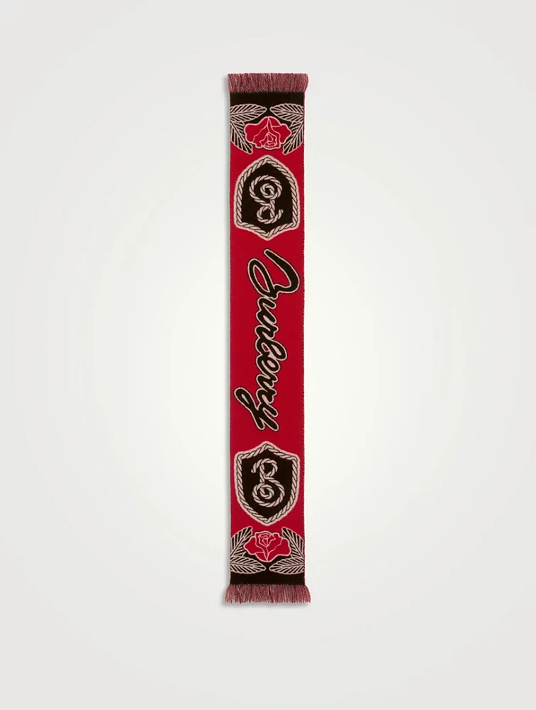 B Shield Wool Cashmere Scarf