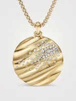 Cable Edge® Pendant In 18k Yellow Gold With Pavé Diamonds