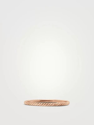 Sculpted Cable Bangle Bracelet In 18k Rose Gold, 4.6mm