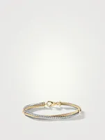 Crossover Linked Bracelet 18k Yellow Gold With Pavé Diamonds