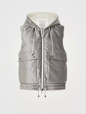 Down Vest With Monili