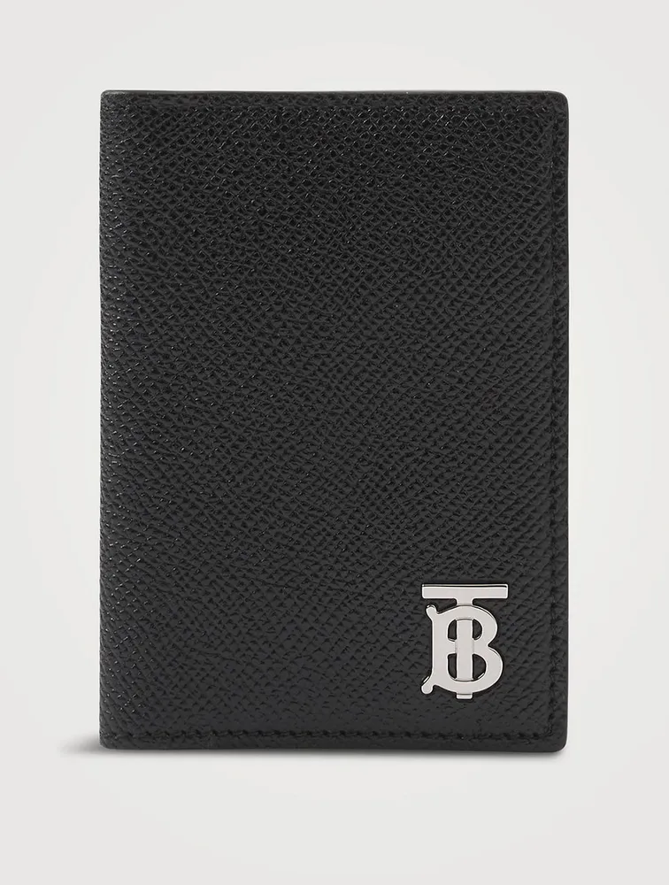 Grainy Leather Tb Folding Card Case