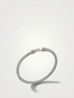 Buckle Bracelet Sterling Silver With 18k Rose Gold