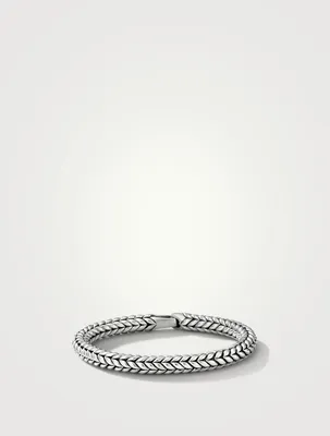 Chevron Bead Bracelet Sterling Silver