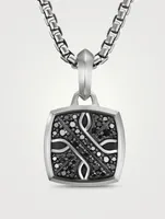 Armory® Amulet In Sterling Silver With Pavé Black Diamonds
