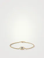Cable Collectibles® Evil Eye Bracelet In 18k Yellow Gold With Pavé Sapphires And Diamonds
