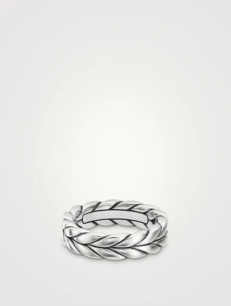 Chevron Band Ring Sterling Silver