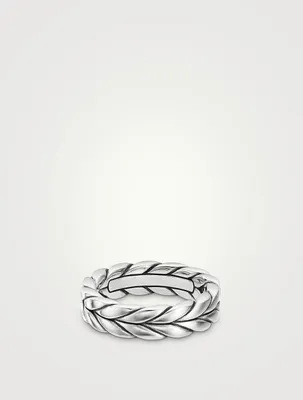 Chevron Band Ring Sterling Silver
