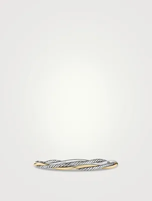 Petite Infinity Bracelet Sterling Silver With 14k Yellow Gold