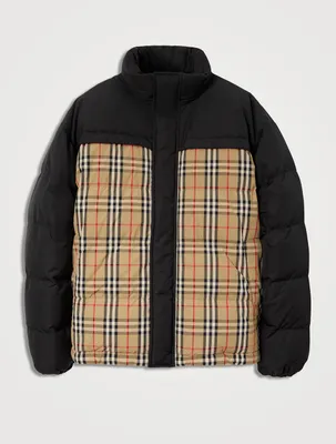 Reversible Check Puffer Jacket