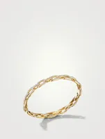 Stax Chain Link Bracelet 18k Gold With Pavé Diamonds