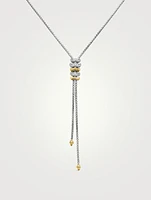 Zig Zag Stax™ Y Necklace In Sterling Silver With 18k Yellow Gold And Diamonds