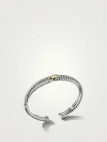 Cable Loop Bracelet Sterling Silver With 18k Yellow Gold