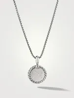 N Initial Charm In Sterling Silver With Pavé Diamonds