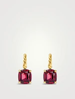 Marbella™ Drop Earrings In 18k Yellow Gold With Rhodolite Garnet, 25mm