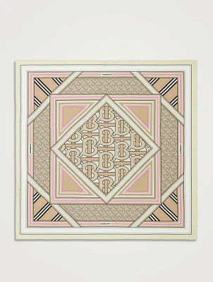 Montage Print Silk Scarf