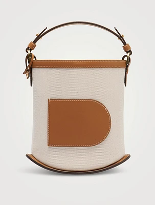 Pin Mini Bucket Canvas Calf Trim