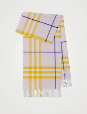 Check Cashmere Scarf