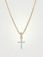 Cable Collectibles® Cross Amulet In 18k Yellow Gold With Pavé Diamonds