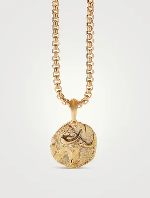 Taurus Amulet In 18k Yellow Gold