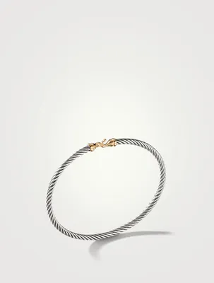 Buckle Bracelet Sterling Silver With 18k Yellow Gold