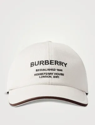 Horseferry Motif Cotton Canvas Baseball Cap