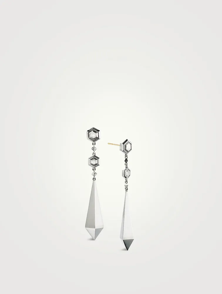 Modern Renaissance Drop Earrings In Sterling Silver