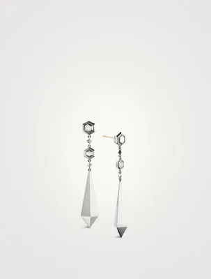 Modern Renaissance Drop Earrings In Sterling Silver