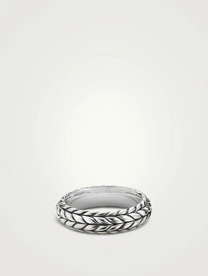 Chevron Beveled Band Ring Sterling Silver