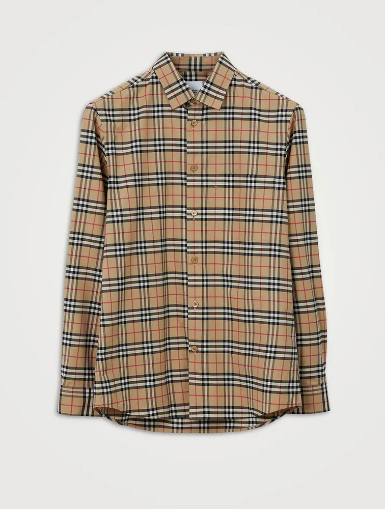 Check Stretch Cotton Shirt