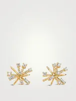 Petite Supernova Stud Earrings In 18k Yellow Gold With Diamonds