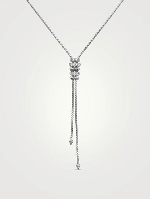 Zig Zag Stax™ Y Necklace In Sterling Silver With Diamonds