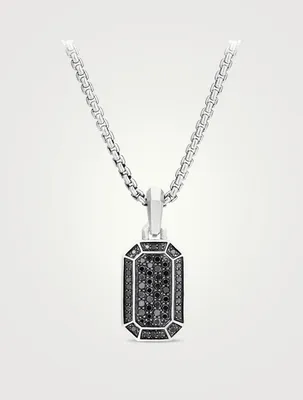Streamline® Pavé Amulet In Sterling Silver With Black Diamonds