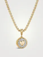 Sy Heart Amulet In 18k Yellow Gold With Pavé Diamonds
