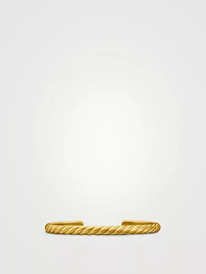 Sculpted Cable Cuff Bracelet 18k Yellow Gold, 5.5mm