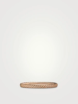 Sculpted Cable Bangle Bracelet 18k Rose Gold