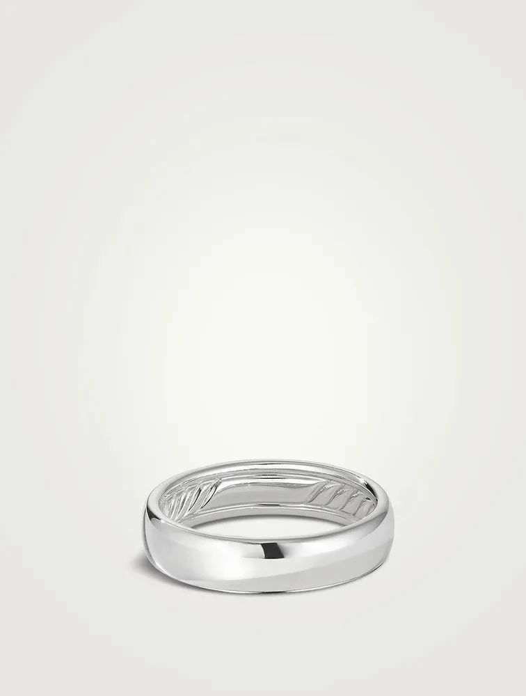 Dy Classic Band Ring 18k White Gold